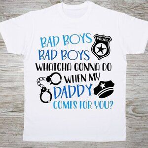 Bad Boys T-shirt Girls Short Sleeve Graphic Tee